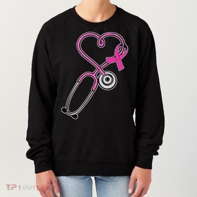 Stethoscope Breast Cancer Awareness Ribbon Women's Sweatshirt