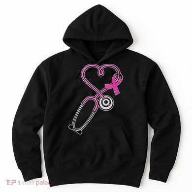 Stethoscope Breast Cancer Awareness Ribbon Hoodie