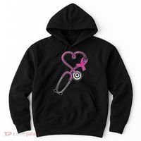 Stethoscope Breast Cancer Awareness Ribbon Hoodie thumb 0