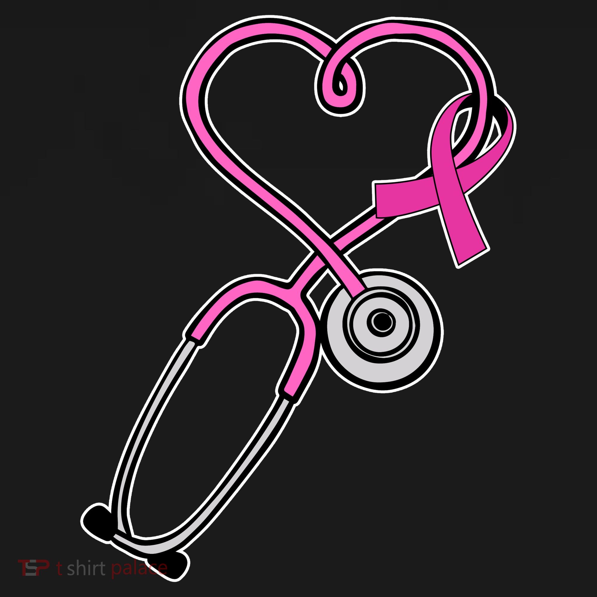 Stethoscope Breast Cancer Awareness Ribbon Hoodie