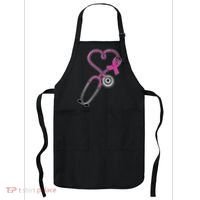 Stethoscope Breast Cancer Awareness Ribbon Apron thumb 0