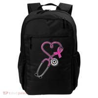 Stethoscope Breast Cancer Awareness Ribbon Backpack thumb 0
