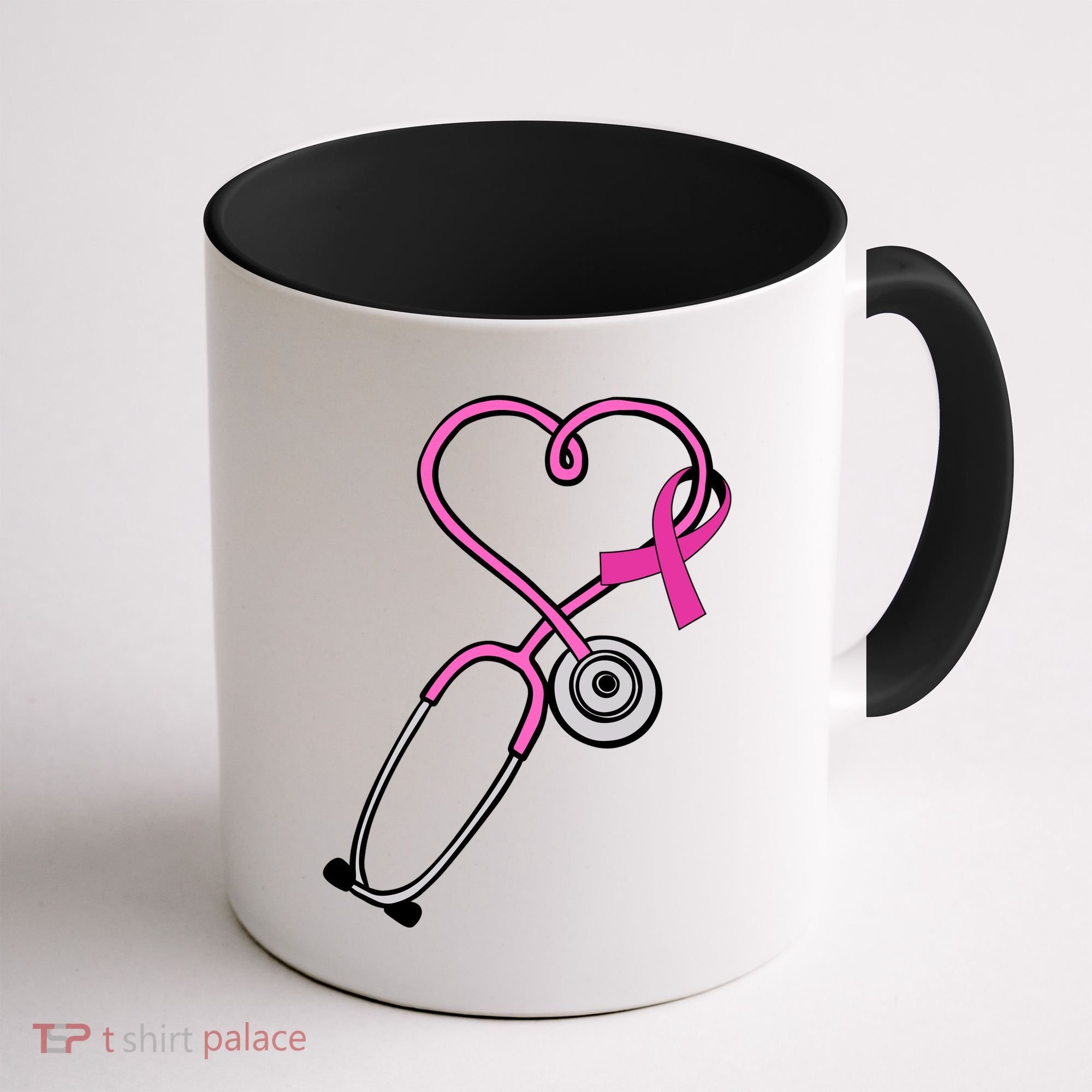 Stethoscope Breast Cancer Awareness Ribbon Coffee Mug