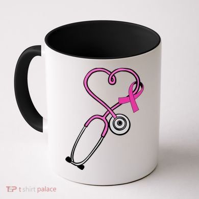 Stethoscope Breast Cancer Awareness Ribbon Coffee Mug