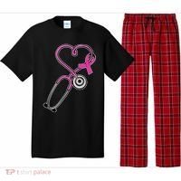 Stethoscope Breast Cancer Awareness Ribbon Pajama Set thumb 0
