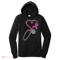 Stethoscope Breast Cancer Awareness Ribbon Women's Hoodie thumb 0