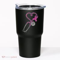 Stethoscope Breast Cancer Awareness Ribbon Tumbler thumb 0