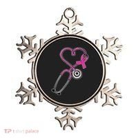 Stethoscope Breast Cancer Awareness Ribbon Ornament thumb 0