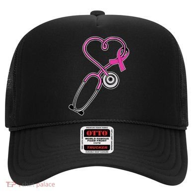 Stethoscope Breast Cancer Awareness Ribbon Hat