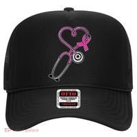 Stethoscope Breast Cancer Awareness Ribbon Hat thumb 0