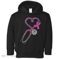 Stethoscope Breast Cancer Awareness Ribbon Toddler Hoodie thumb 0