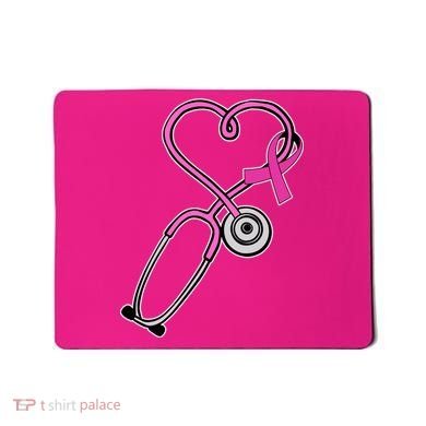 Stethoscope Breast Cancer Awareness Ribbon Mousepad