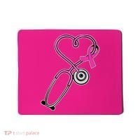 Stethoscope Breast Cancer Awareness Ribbon Mousepad thumb 0