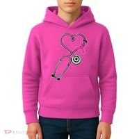 Stethoscope Breast Cancer Awareness Ribbon Kids Hoodie thumb 4