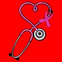 Stethoscope Breast Cancer Awareness Ribbon Santa Hat thumb 1