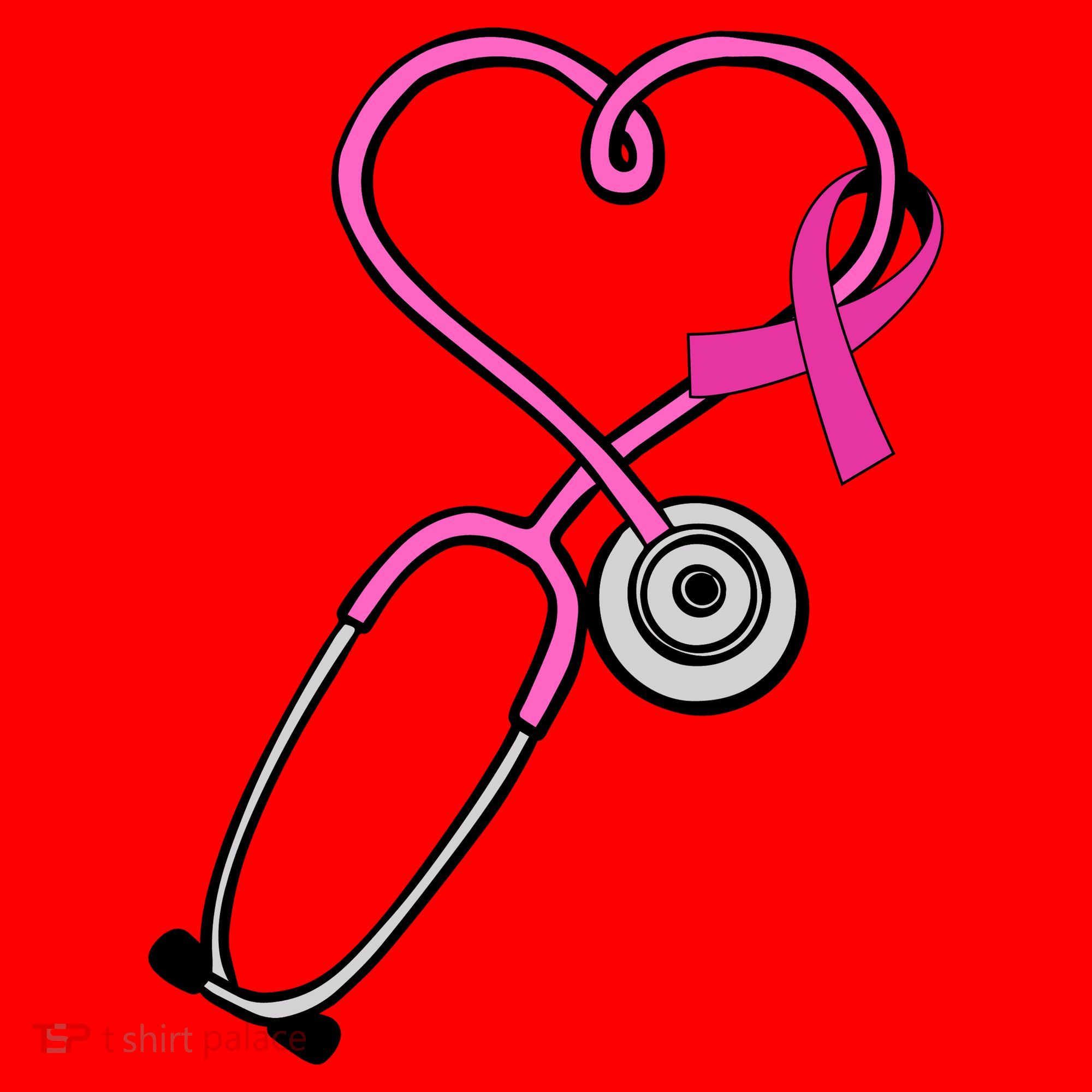 Stethoscope Breast Cancer Awareness Ribbon Santa Hat