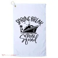 Spring Break Cruise Squad Cruising Matching Team Golf Towel thumb 0