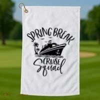 Spring Break Cruise Squad Cruising Matching Team Golf Towel thumb 1