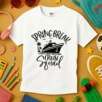 Spring Break Cruise Squad Cruising Matching Team Kids T-Shirt thumb 3