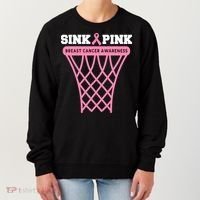 Sink Breast Cancer Basketball Funny Women's Sweatshirt thumb 0