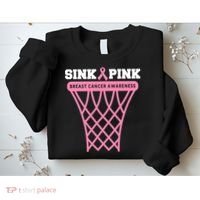 Sink Breast Cancer Basketball Funny Sweatshirt thumb 2