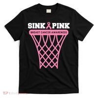 Sink Breast Cancer Basketball Funny T-Shirt thumb 0