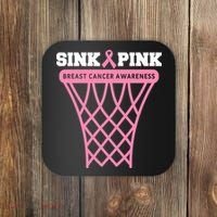 Sink Breast Cancer Basketball Funny Coaster thumb 0