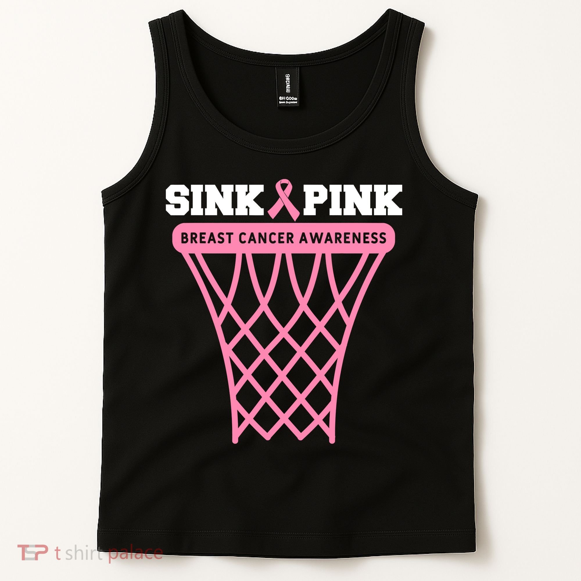 Sink Breast Cancer Basketball Funny Tank Top