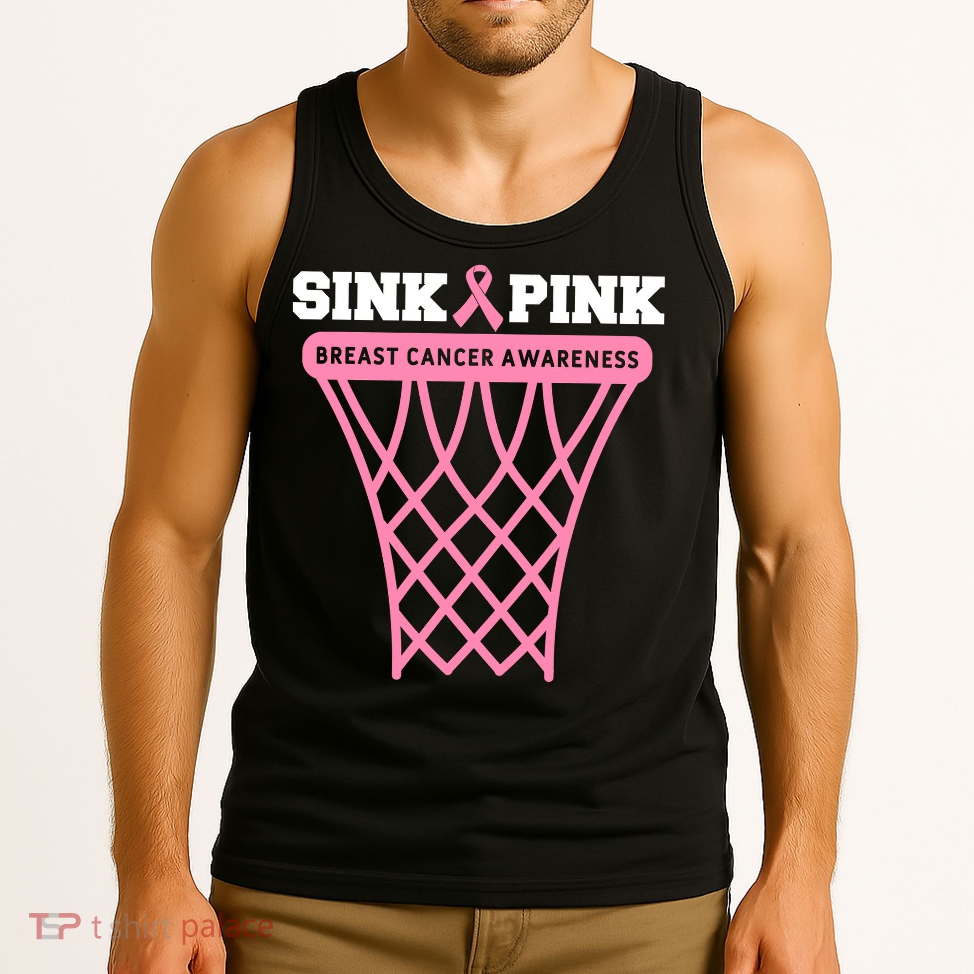 Sink Breast Cancer Basketball Funny Tank Top