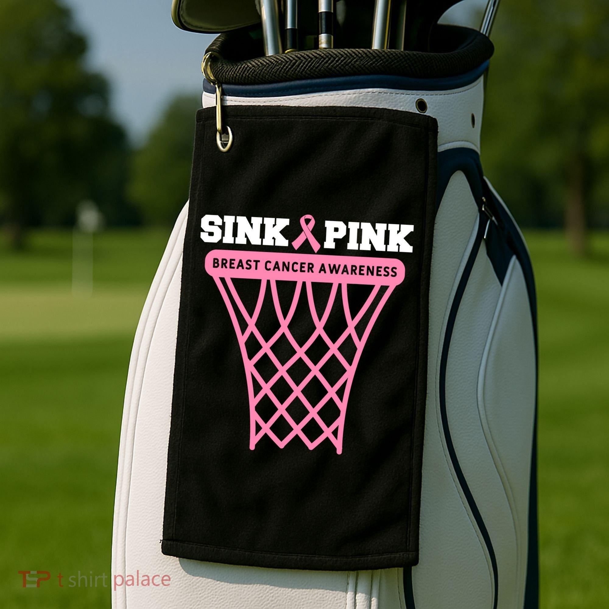 Sink Breast Cancer Basketball Funny Golf Towel