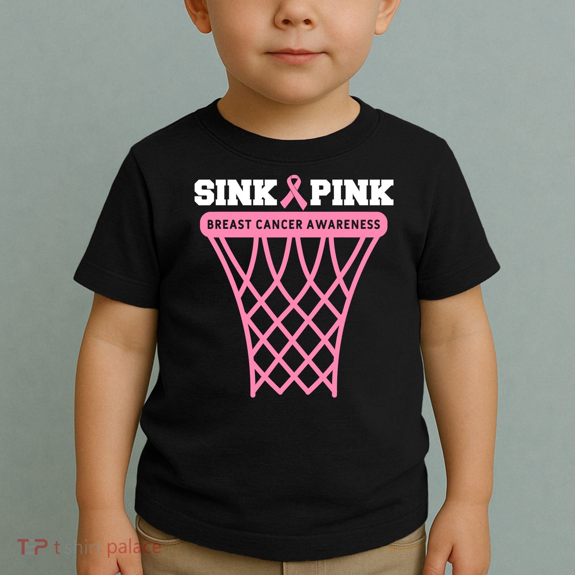 Sink Breast Cancer Basketball Funny Toddler T-Shirt