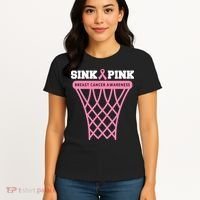 Sink Breast Cancer Basketball Funny Women's T-Shirt thumb 4