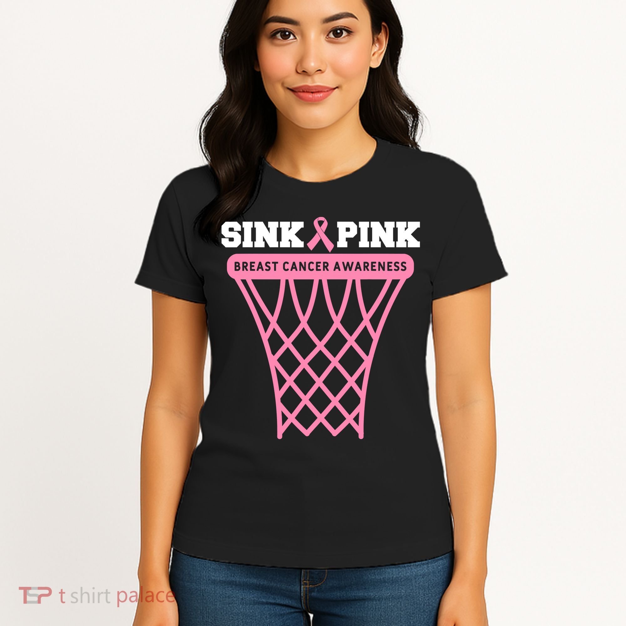 Sink Breast Cancer Basketball Funny Women's T-Shirt