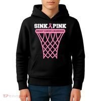 Sink Breast Cancer Basketball Funny Kids Hoodie thumb 4