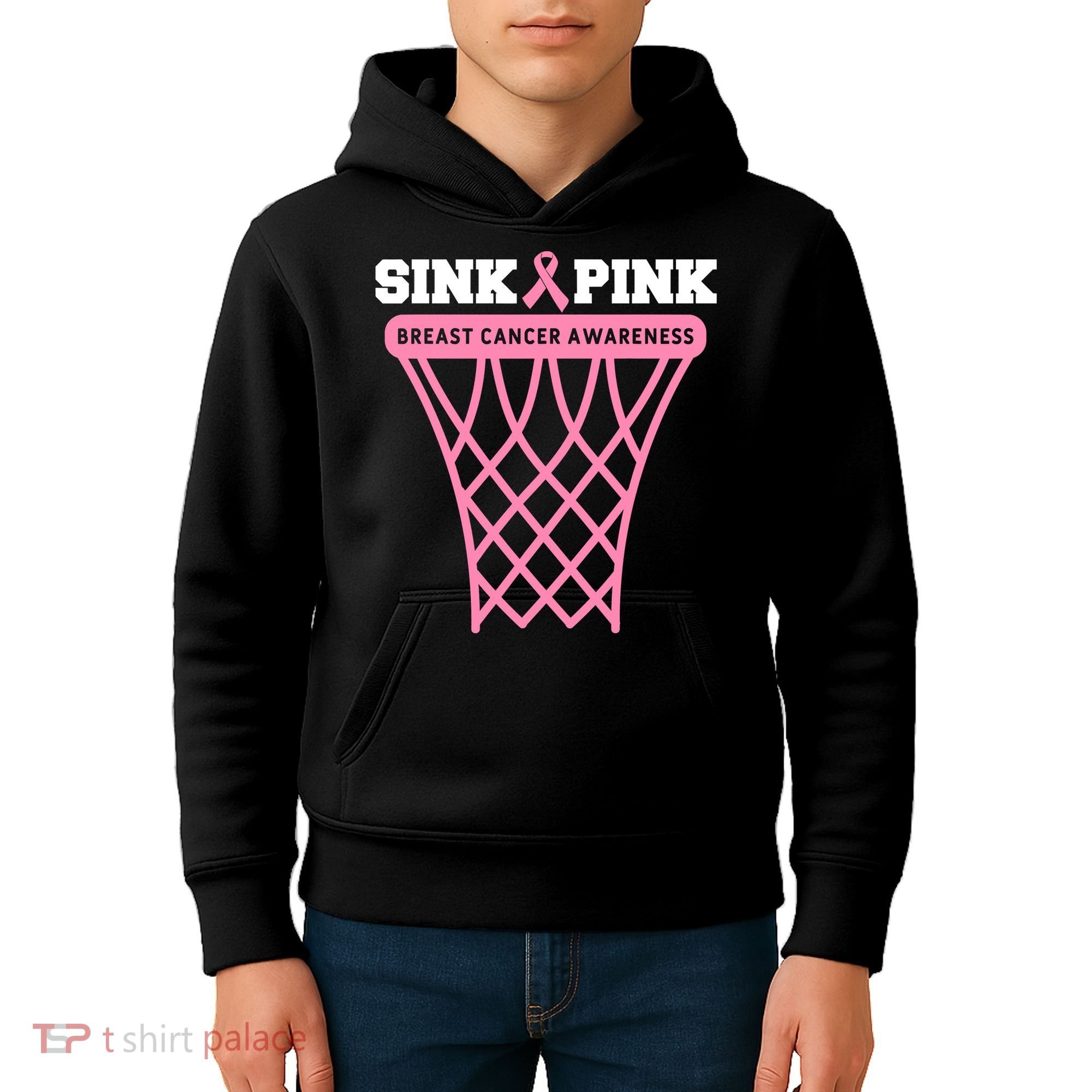 Sink Breast Cancer Basketball Funny Kids Hoodie