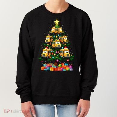 School Bus Christmas Tree Xmas Holidays School Bus Driver Gift Women's Sweatshirt