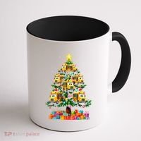 School Bus Christmas Tree Xmas Holidays School Bus Driver Gift Coffee Mug thumb 1