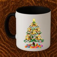 School Bus Christmas Tree Xmas Holidays School Bus Driver Gift Coffee Mug thumb 2