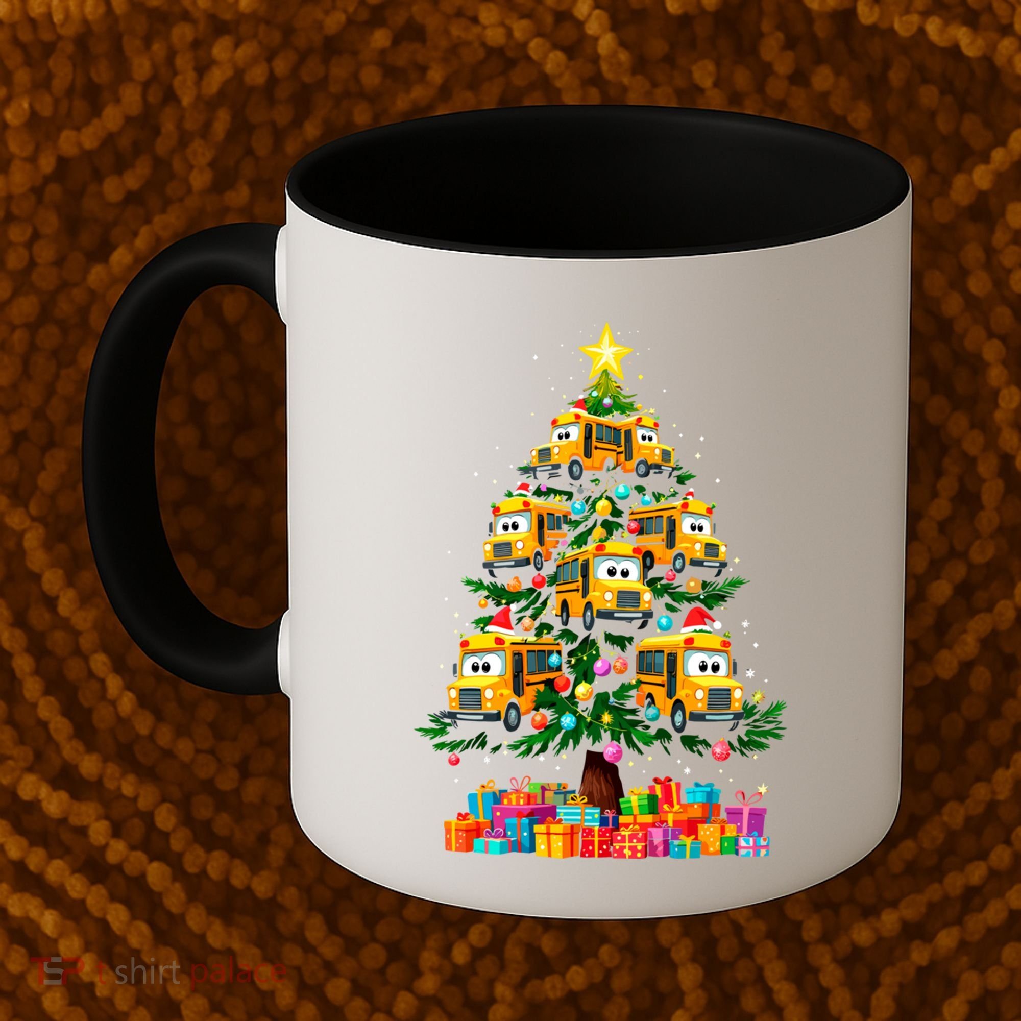 School Bus Christmas Tree Xmas Holidays School Bus Driver Gift Coffee Mug