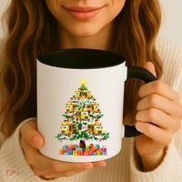 School Bus Christmas Tree Xmas Holidays School Bus Driver Gift Coffee Mug thumb 3