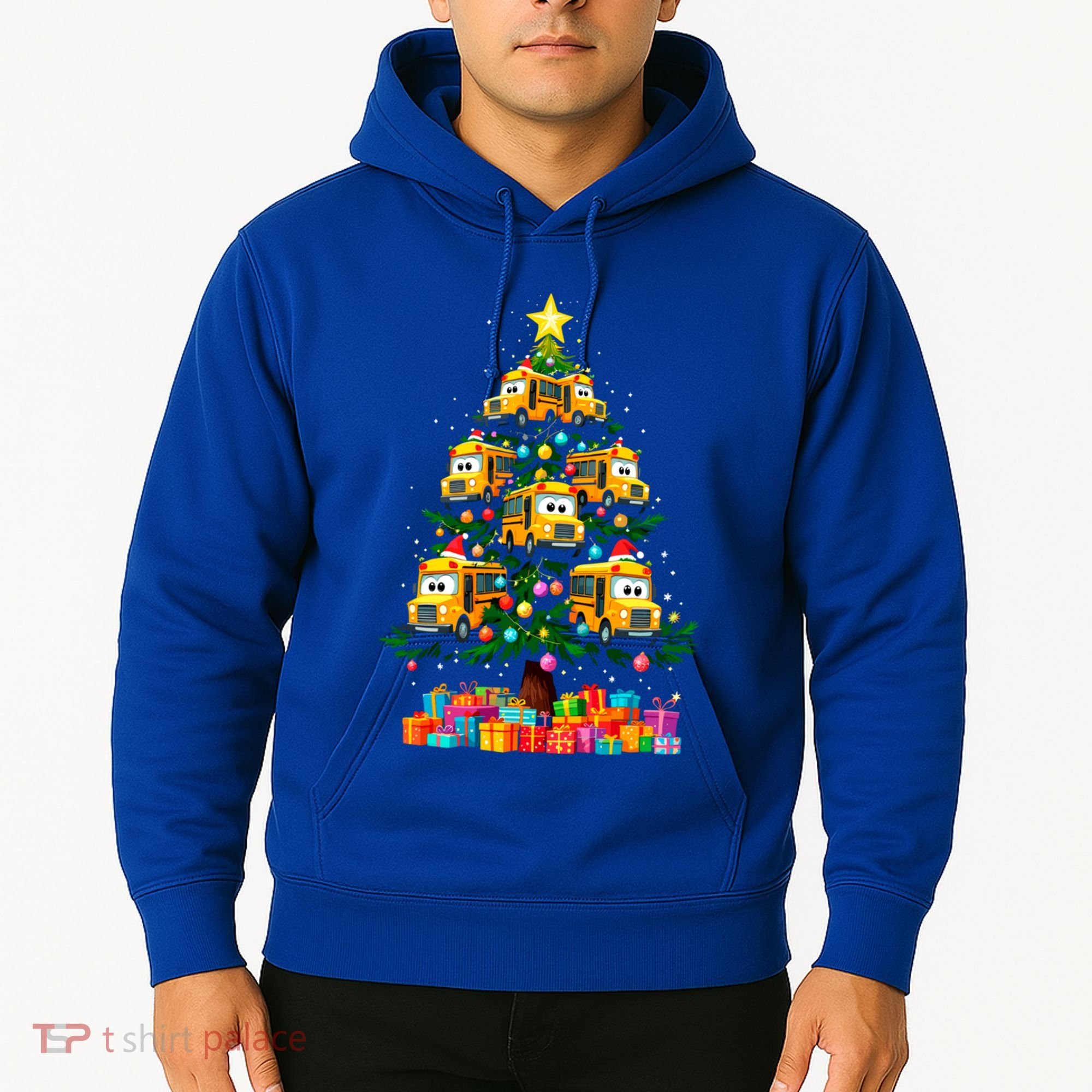 School Bus Christmas Tree Xmas Holidays School Bus Driver Gift Hoodie
