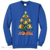 School Bus Christmas Tree Xmas Holidays School Bus Driver Gift Sweatshirt thumb 0