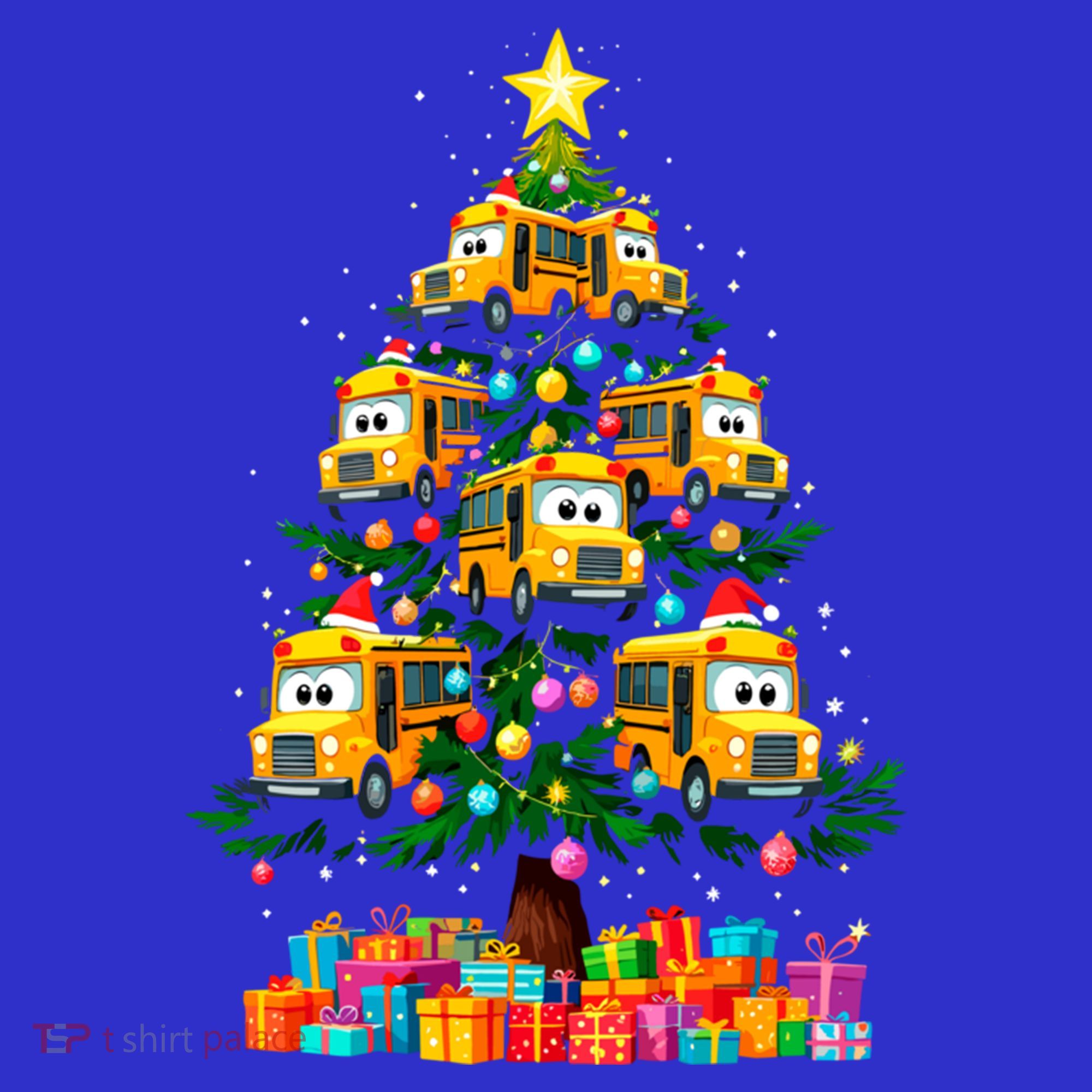 School Bus Christmas Tree Xmas Holidays School Bus Driver Gift Sweatshirt