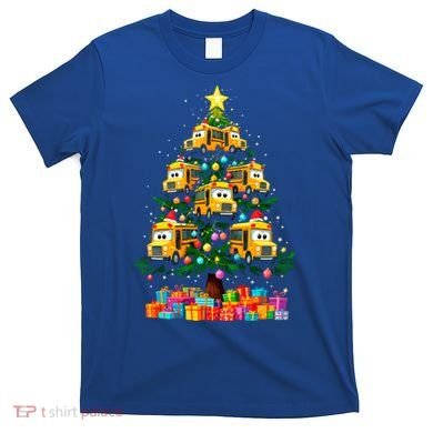 School Bus Christmas Tree Xmas Holidays School Bus Driver Gift T-Shirt
