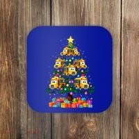 School Bus Christmas Tree Xmas Holidays School Bus Driver Gift Coaster thumb 0