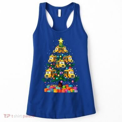 School Bus Christmas Tree Xmas Holidays School Bus Driver Gift Women's Tank Top