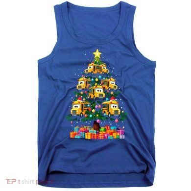 School Bus Christmas Tree Xmas Holidays School Bus Driver Gift Tank Top