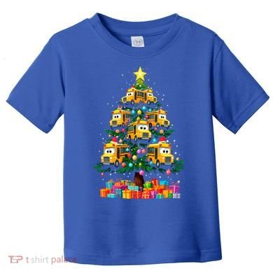 School Bus Christmas Tree Xmas Holidays School Bus Driver Gift Toddler T-Shirt