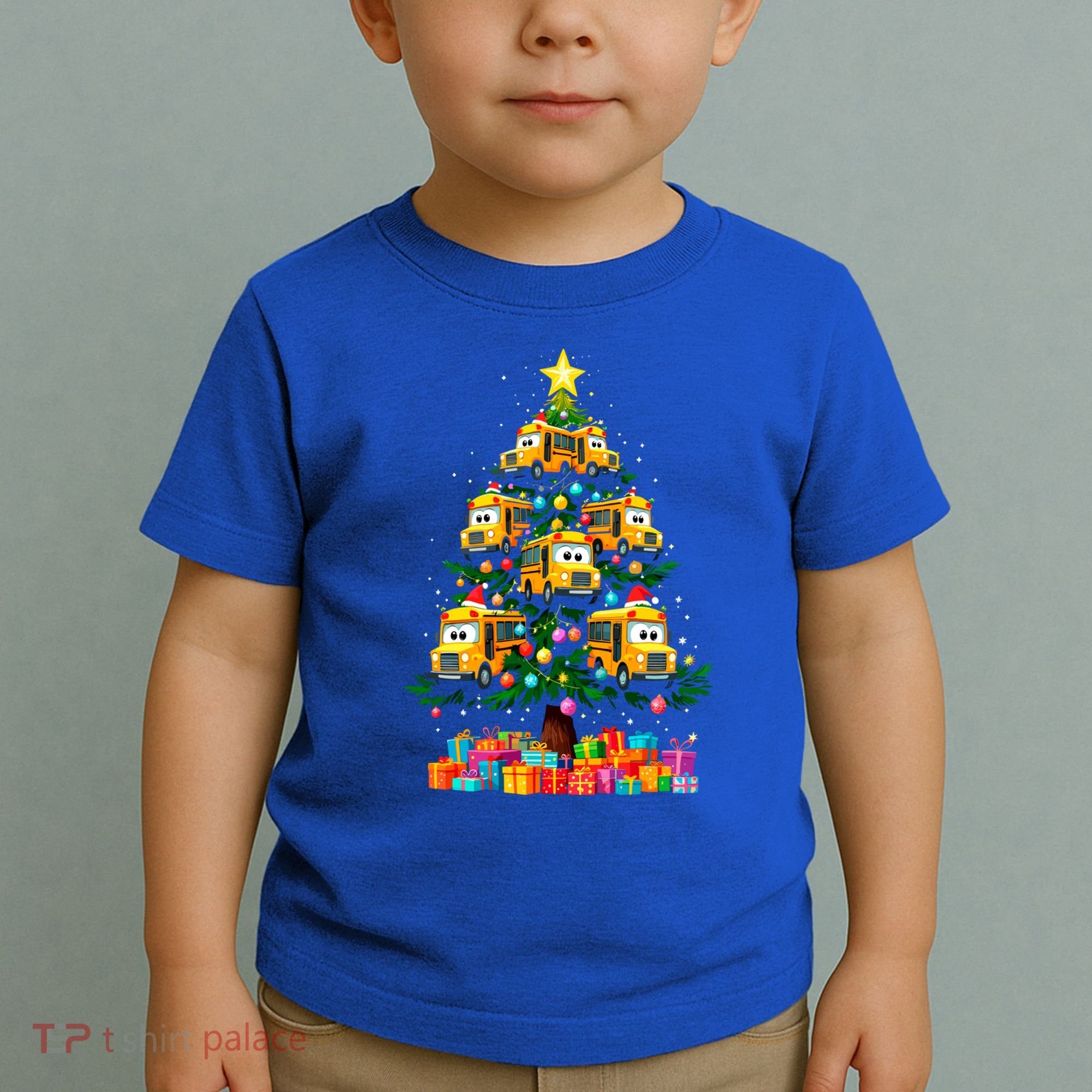 School Bus Christmas Tree Xmas Holidays School Bus Driver Gift Toddler T-Shirt