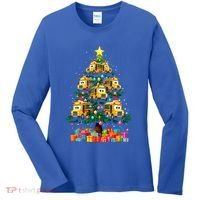 School Bus Christmas Tree Xmas Holidays School Bus Driver Gift Women's Long Sleeve Shirt thumb 0